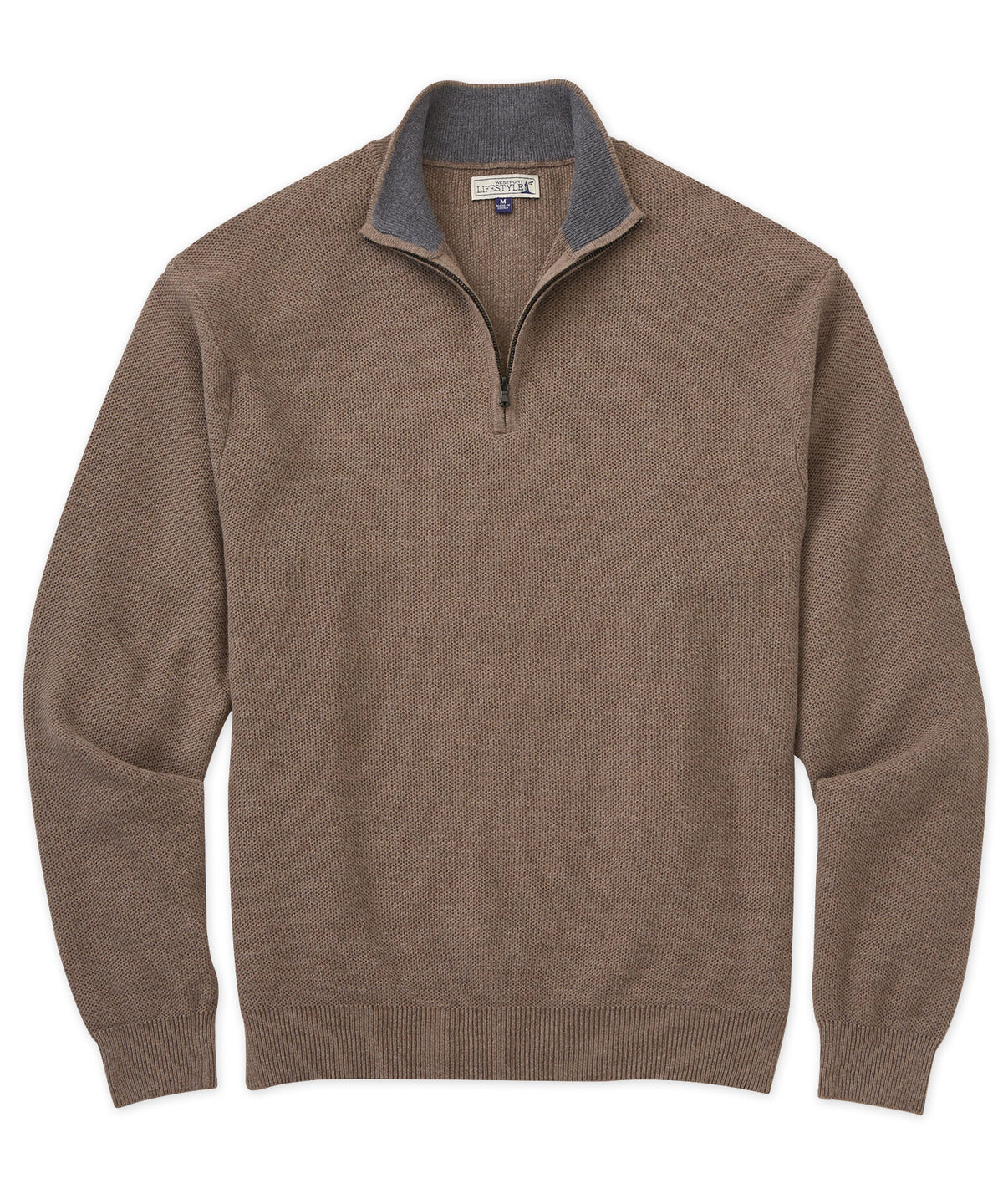 Westport Lifestyle Cotton Cashmere Quarter-Zip Pullover, Men's Big & Tall