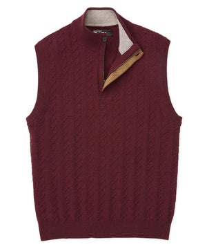 Westport Black Cashmere Blend Cable Vest