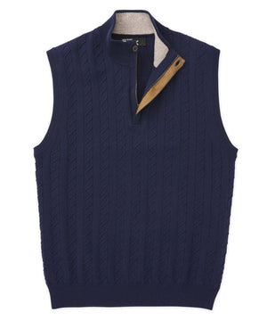 Westport Black Cashmere Blend Cable Vest