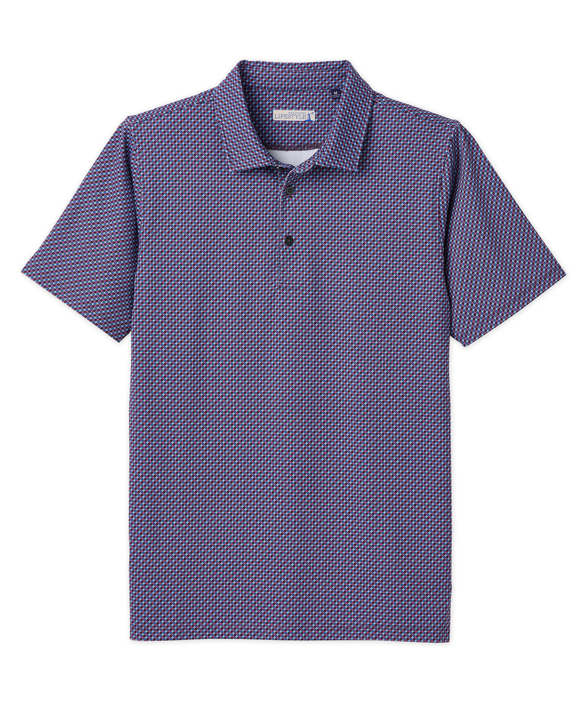 Westport Lifestyle Plum Print Performance Polo Shirt, Men's Big & Tall