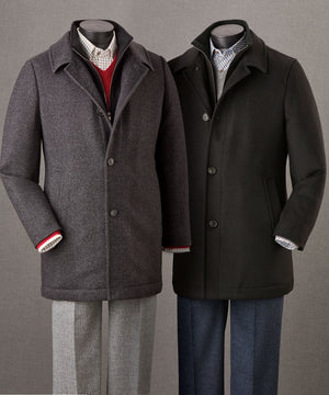 Hart Schaffner Marx Wool Blend Bibbed Coat