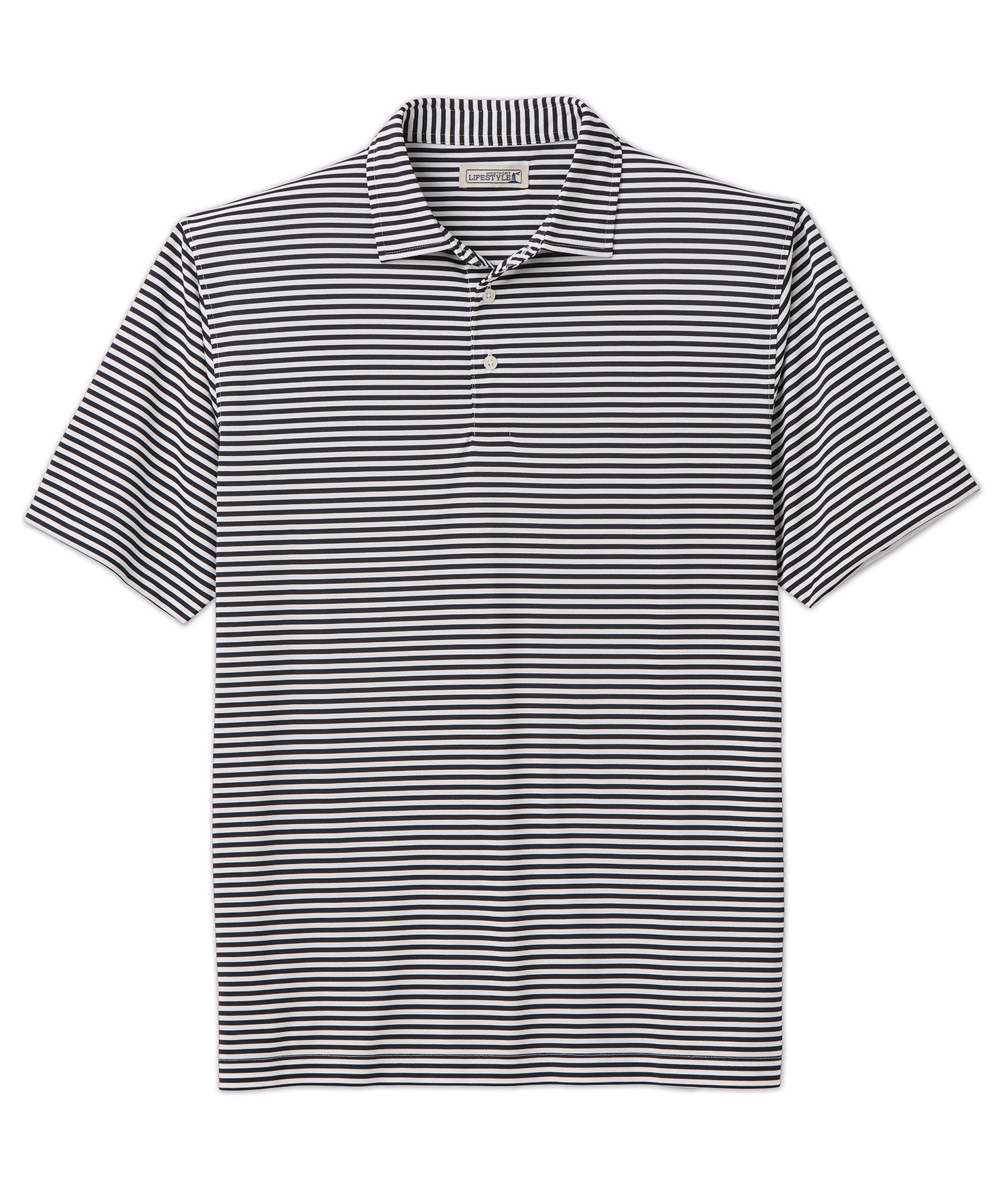 Westport Lifestyle Short Sleeve Performance Stripe Polo Shirt, Men's Big & Tall