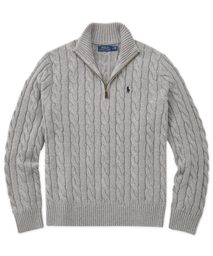 Polo Ralph Lauren Cotton Cable Half-Zip Sweater