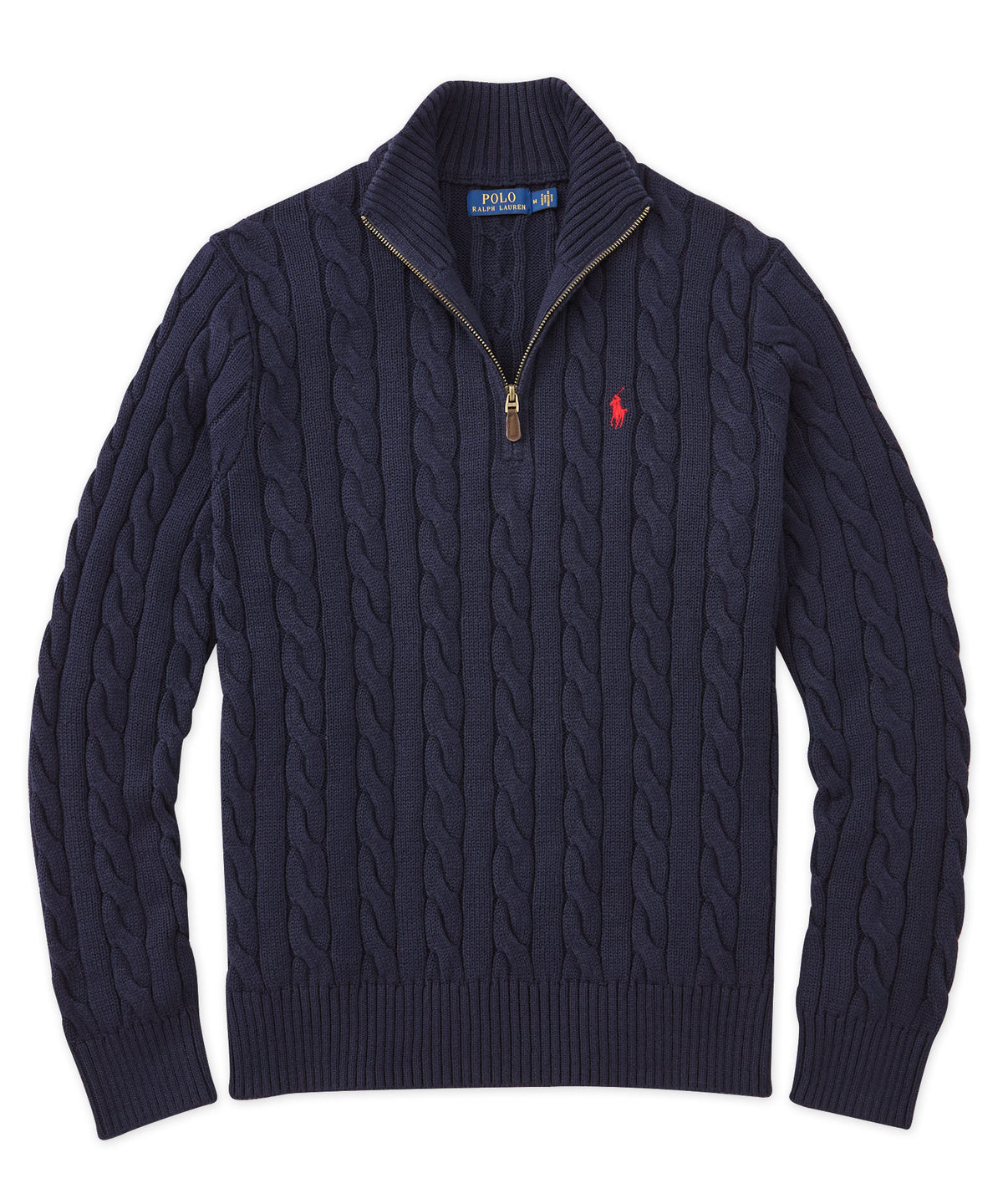 Polo Ralph Lauren Cotton Cable Half-Zip Sweater, Men's Big & Tall