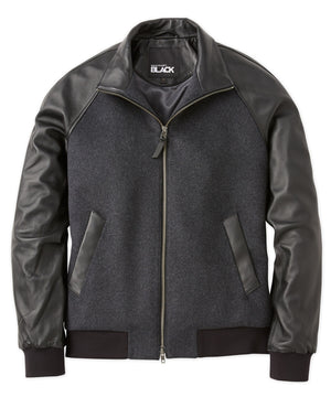 Westport Black Cashmere & Lambskin Bomber