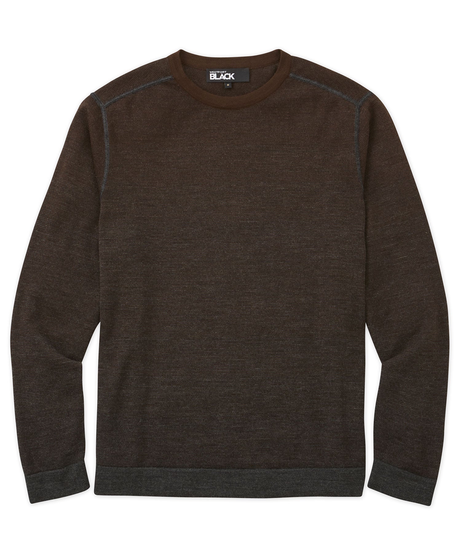 Westport Black Ombre Crew Neck Sweater, Men's Big & Tall