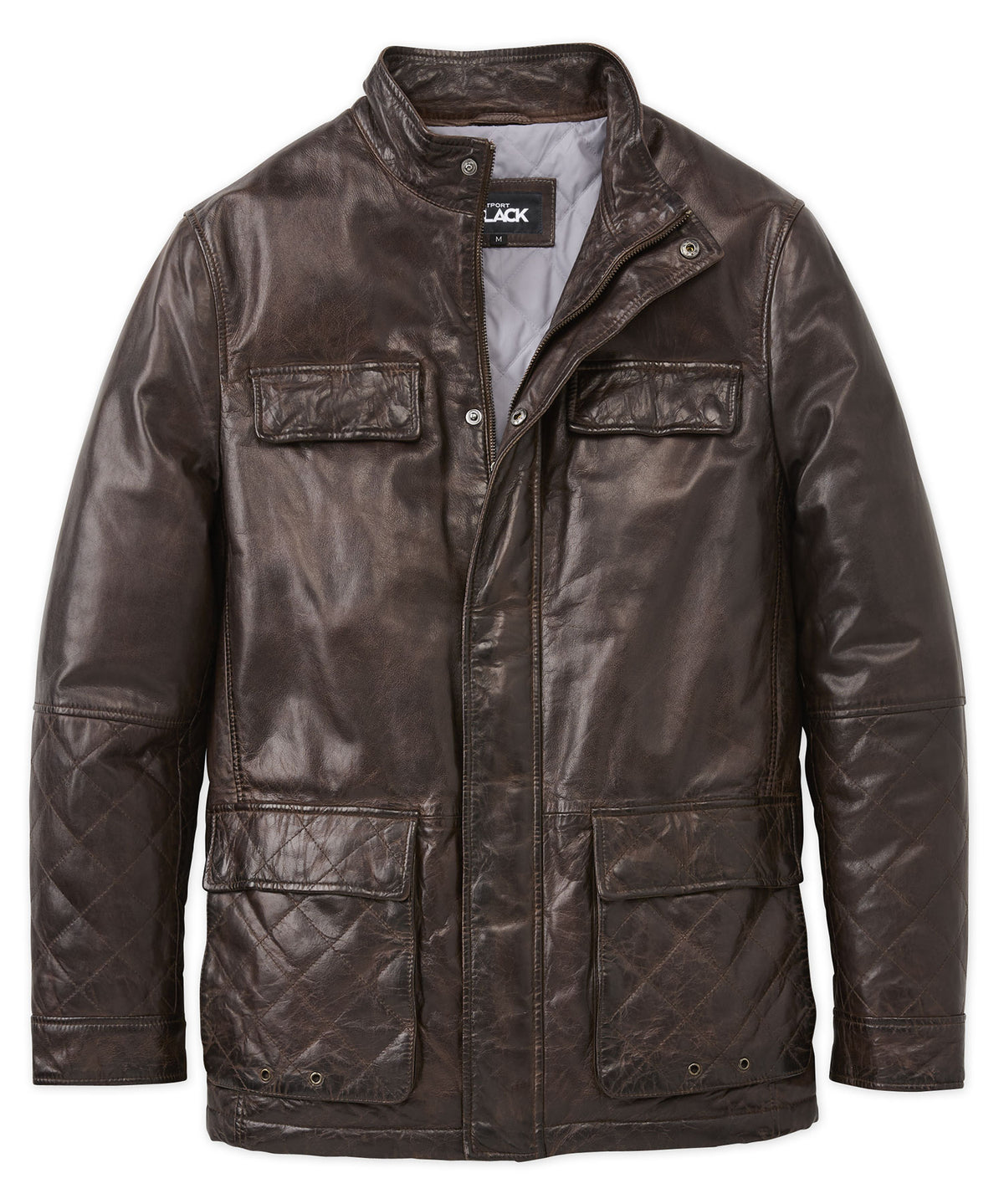 Westport Black Leather Chore Coat, Men's Big & Tall