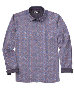 Westport Black Long Sleeve Patterned Sport Shirt