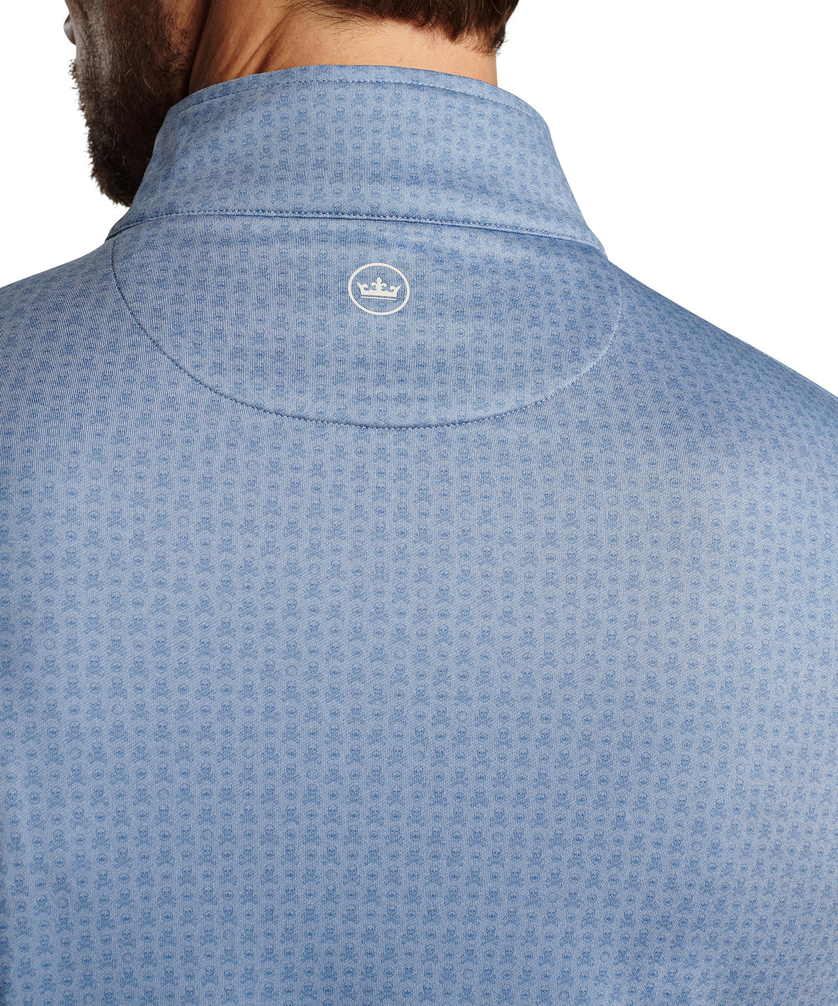 Peter Millar Skull Print Perth Quarter-Zip Pullover, Men's Big & Tall