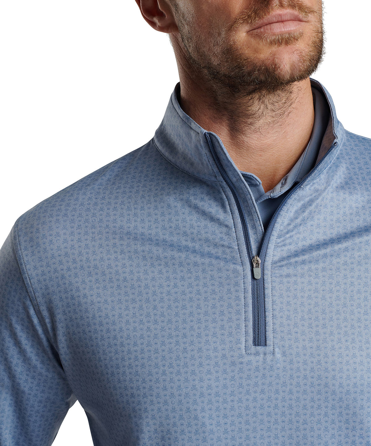 Peter Millar Skull Print Perth Quarter-Zip Pullover, Men's Big & Tall