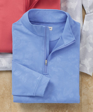 Peter Millar Floral Print Perth Quarter-Zip Pullover