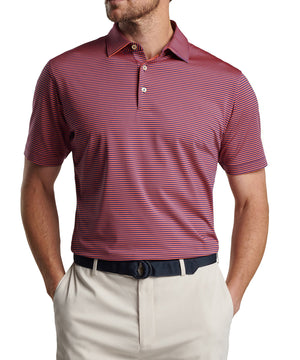 Peter Millar Short Sleeve Hales Stripe Polo Knit Shirt