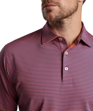 Peter Millar Short Sleeve Hales Stripe Polo Knit Shirt