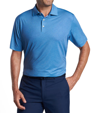 Peter Millar Short Sleeve Soriano Print Polo Knit Shirt