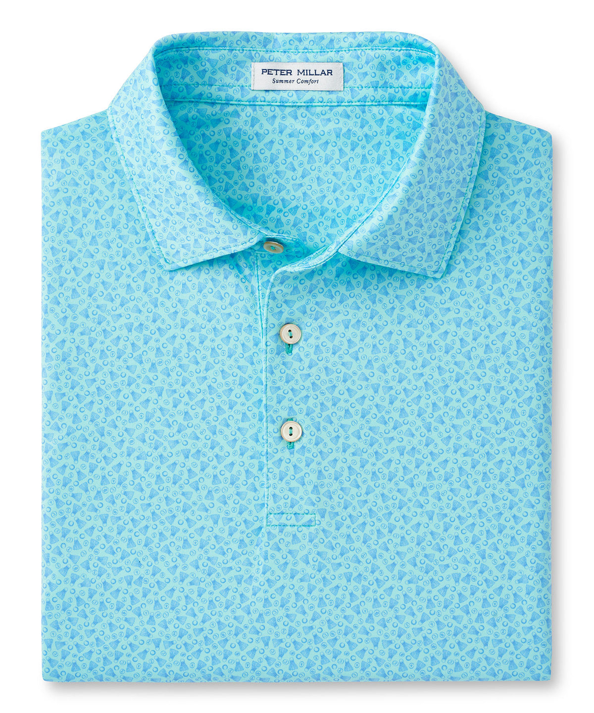 Peter Millar Short Sleeve Birdie Time Print Polo Knit Shirt, Men's Big & Tall