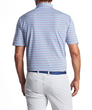 Peter Millar Short Sleeve Oakland Stripe Polo Knit Shirt