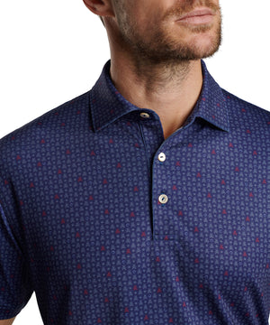 Peter Millar Short Sleeve Skull Print Polo Knit Shirt