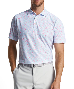 Peter Millar Short Sleeve Starfish Print Polo Knit Shirt