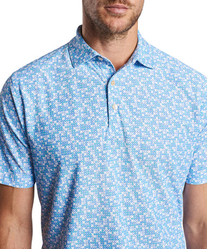 Peter Millar Short Sleeve Game Over Print Polo Knit Shirt