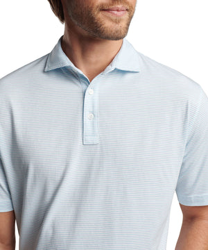 Peter Millar Short Sleeve Pilot Mill Stripe Polo Knit Shirt