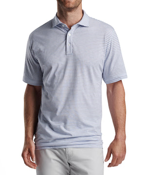 Peter Millar Short Sleeve Pilot Mill Stripe Polo Knit Shirt