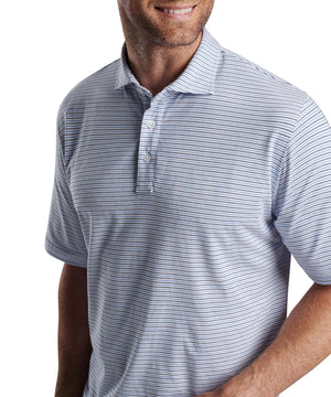 Peter Millar Short Sleeve Pilot Mill Stripe Polo Knit Shirt