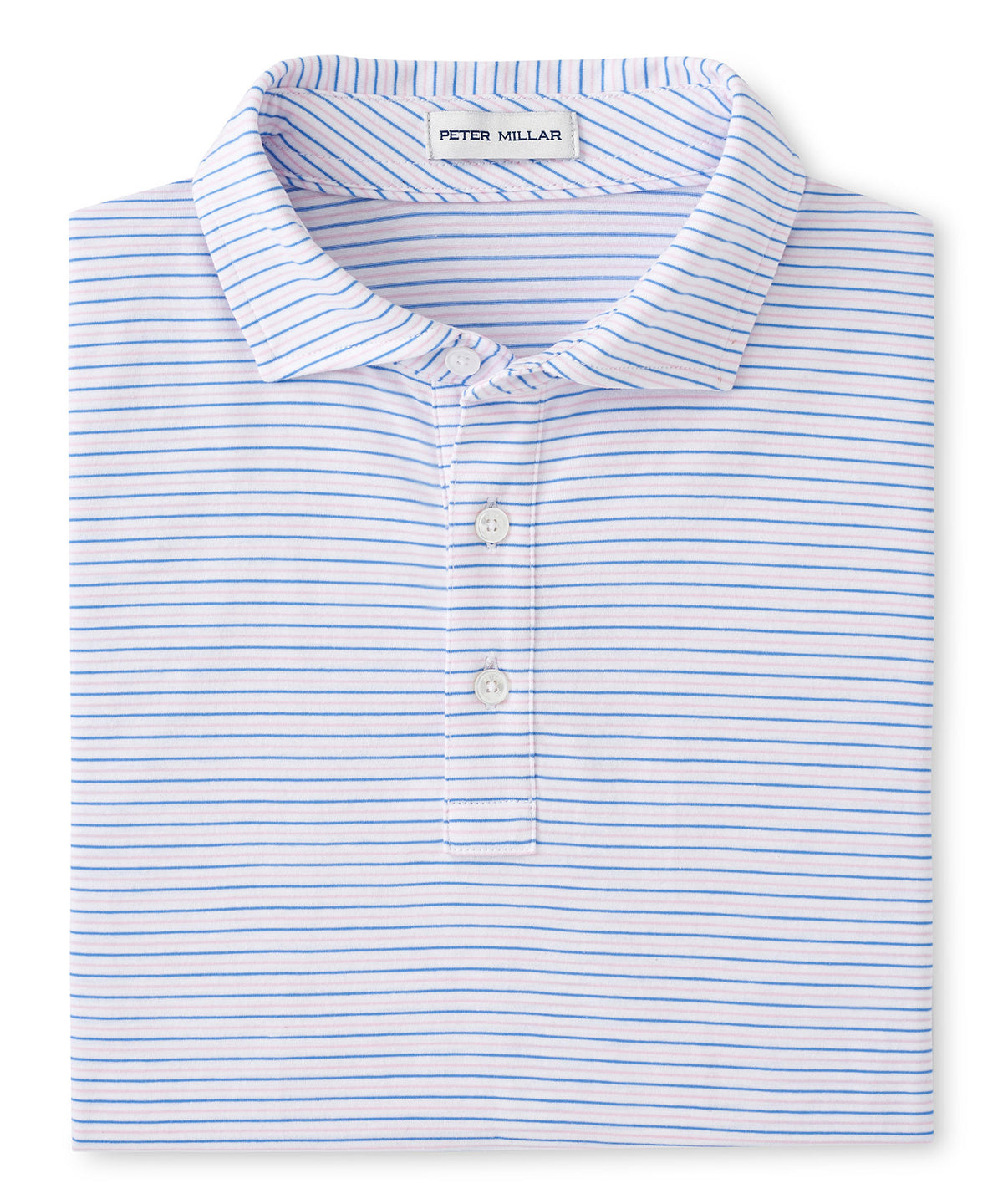 Peter Millar Short Sleeve Pilot Mill Stripe Polo Knit Shirt, Men's Big & Tall