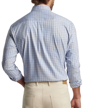 Peter Millar Long Sleeve Cutler Button-Down Collar Patterned Sport Shirt