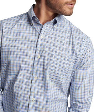 Peter Millar Long Sleeve Cutler Button-Down Collar Patterned Sport Shirt