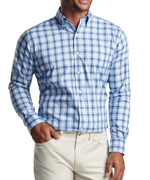 Peter Millar Long Sleeve Blue Hill Button-Down Sport Shirt