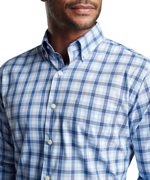 Peter Millar Long Sleeve Blue Hill Button-Down Sport Shirt