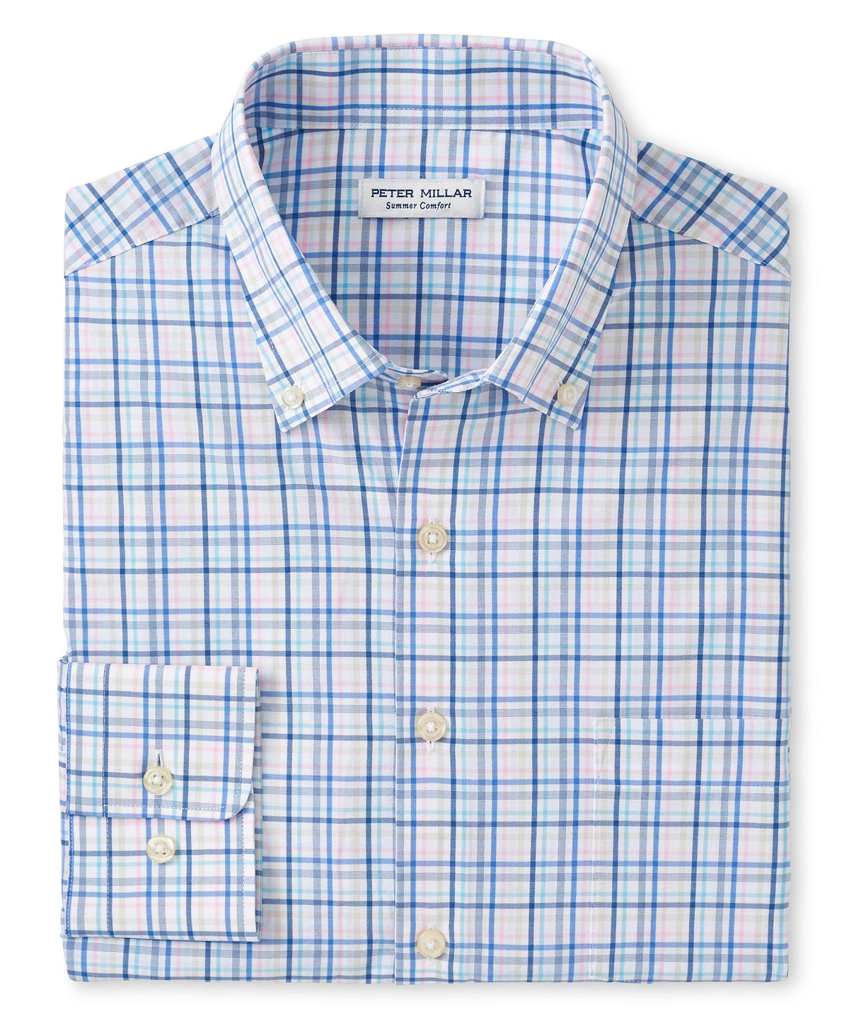 Peter Millar Roxbury Performance Button-Down Collar Sport Shirt, Men's Big & Tall