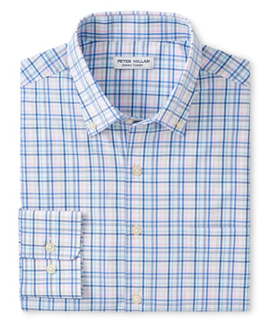 Peter Millar Roxbury Performance Button-Down Collar Sport Shirt