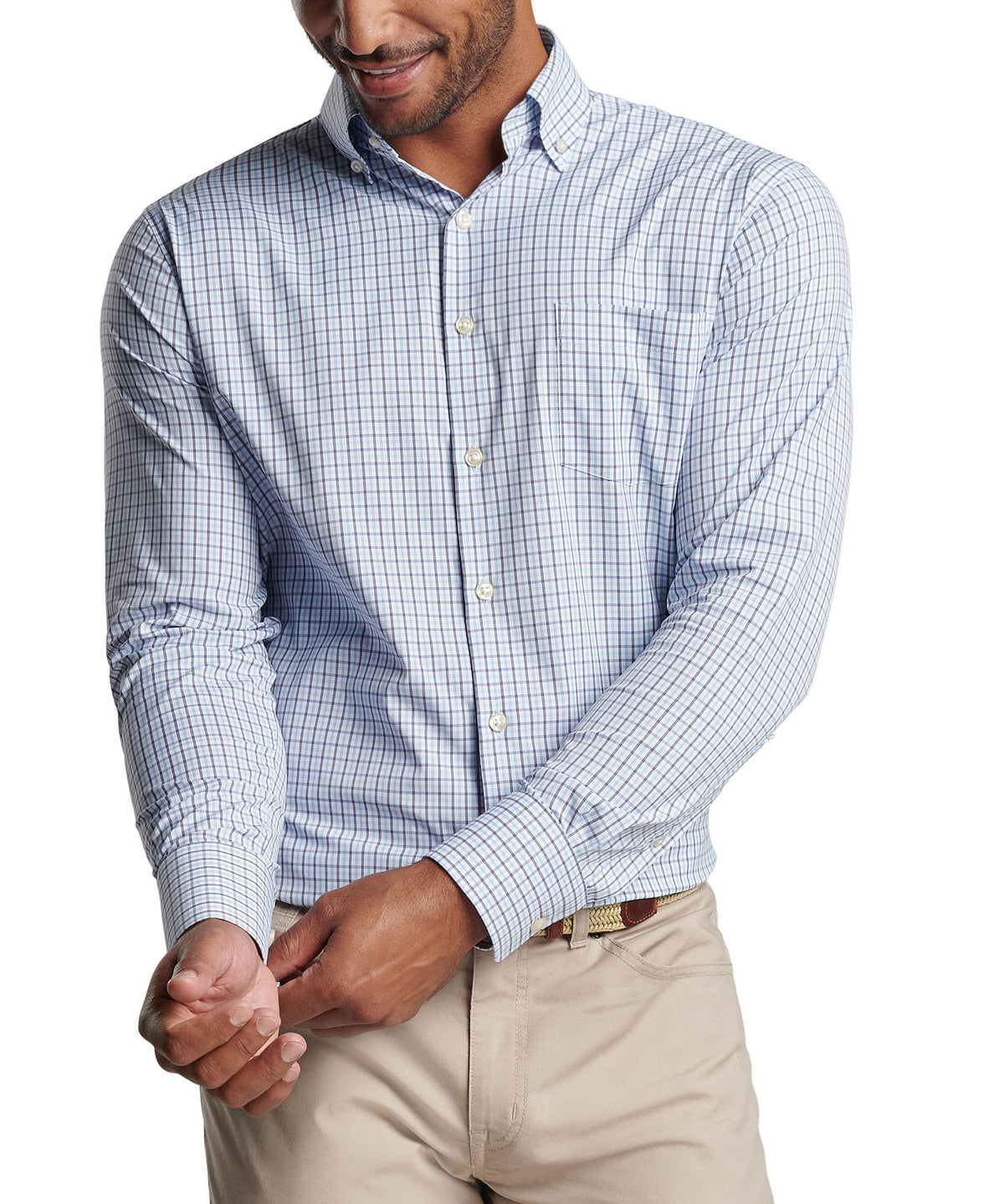 Peter Millar Chelan Performance Button-Down Collar Sport Shirt, Men's Big & Tall