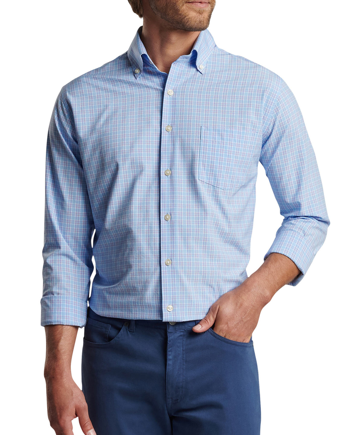 Peter Millar Murphys Performance Button-Down Collar Sport Shirt, Men's Big & Tall