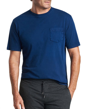 Peter Millar Short Sleeve Lava Wash Crew Neck Pocket T-Shirt