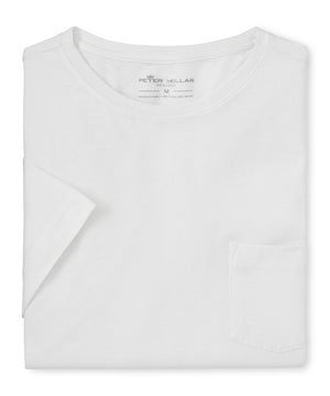 Peter Millar Short Sleeve Lava Wash Crew Neck Pocket T-Shirt