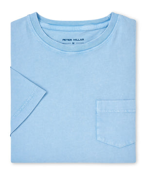 Peter Millar Short Sleeve Lava Wash Crew Neck Pocket T-Shirt