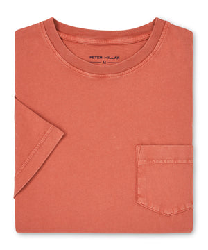 Peter Millar Short Sleeve Lava Wash Crew Neck Pocket T-Shirt