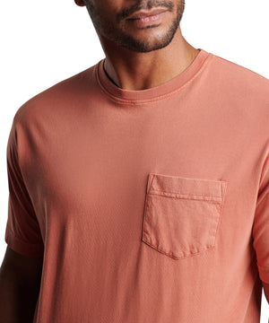 Peter Millar Short Sleeve Lava Wash Crew Neck Pocket T-Shirt