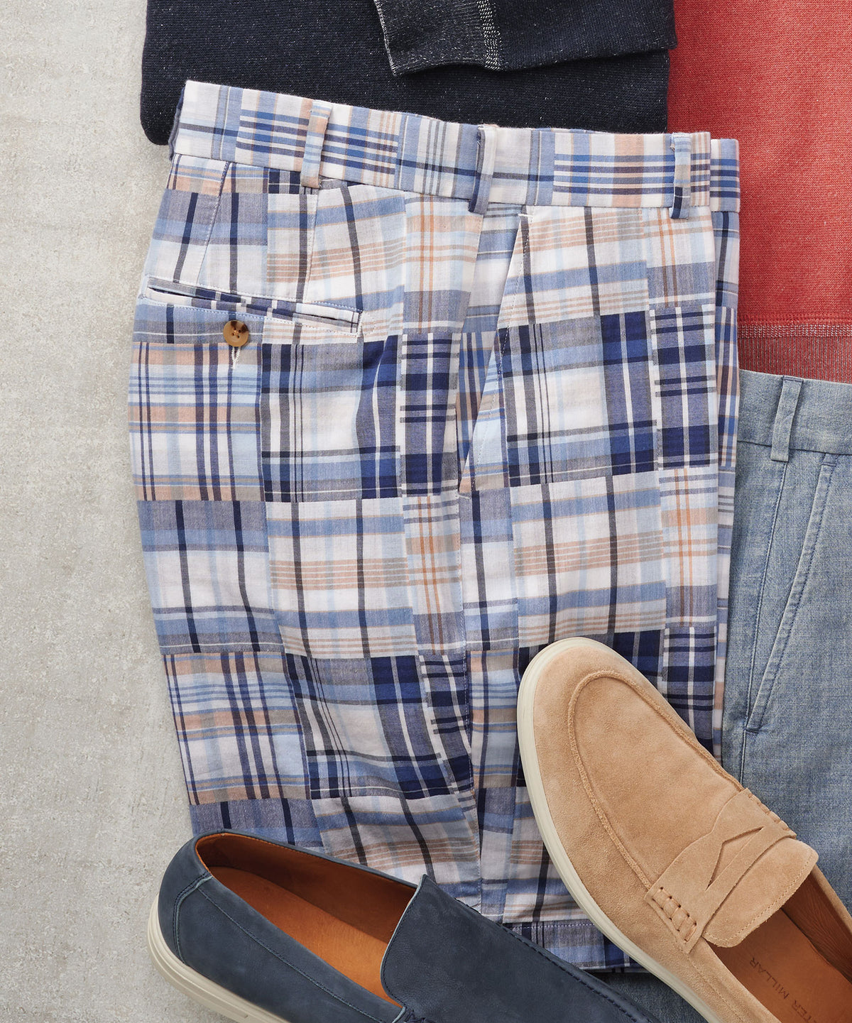 Peter Millar Madras Shorts, Men's Big & Tall