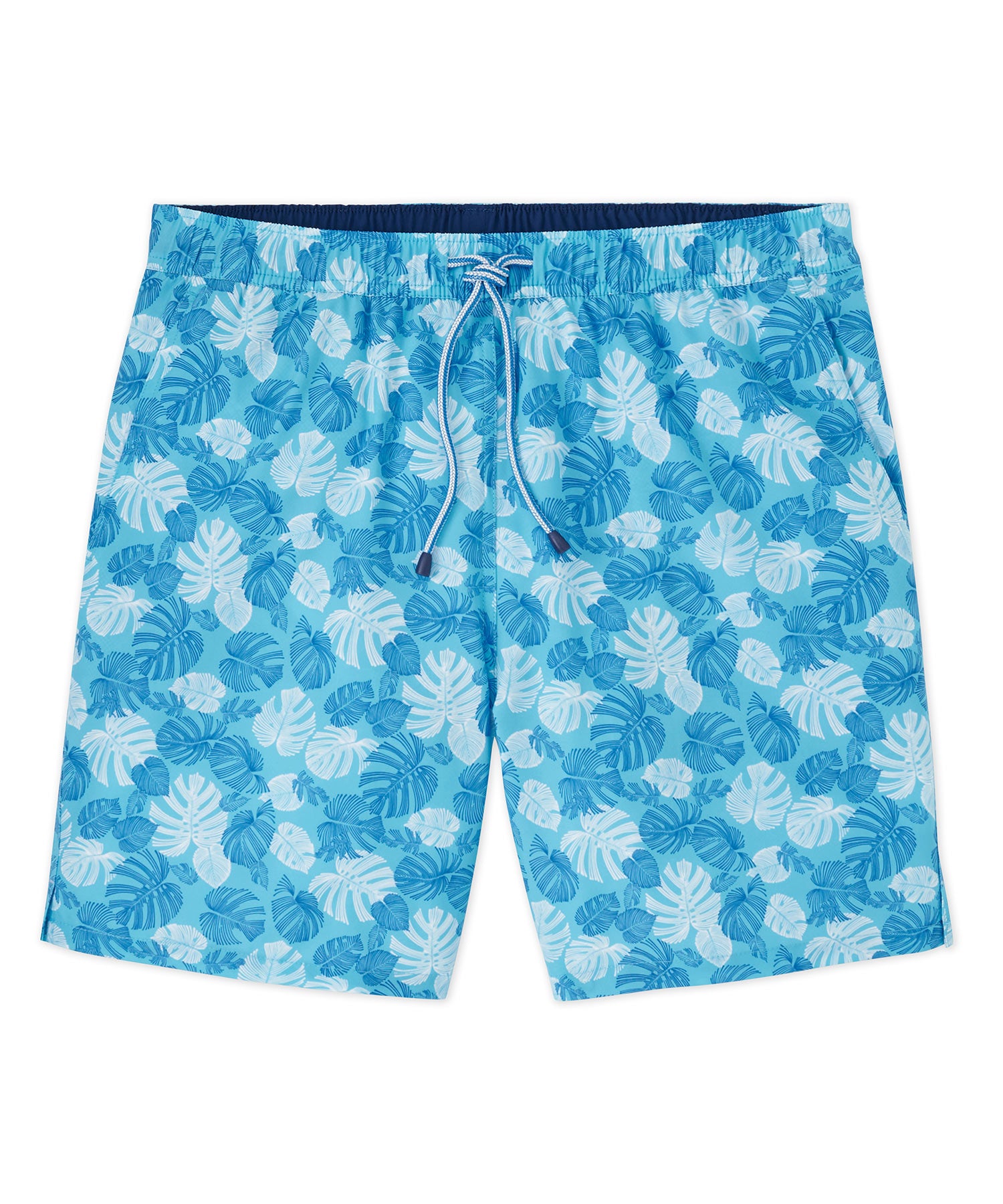 Peter Millar Palm Print Swim Trunk, Men's Big & Tall