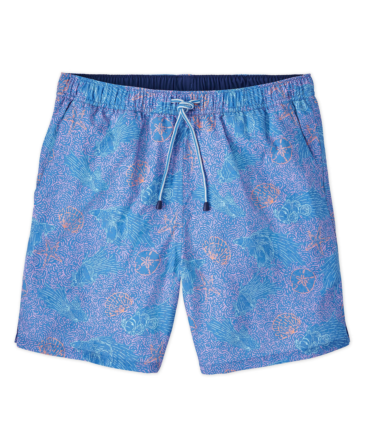 Peter Millar Sand Dollar Print Swim Trunk, Men's Big & Tall