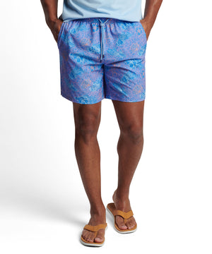 Peter Millar Sand Dollar Print Swim Trunk