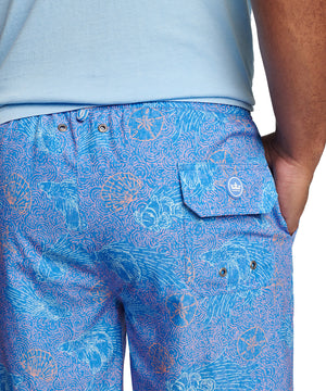 Peter Millar Sand Dollar Print Swim Trunk