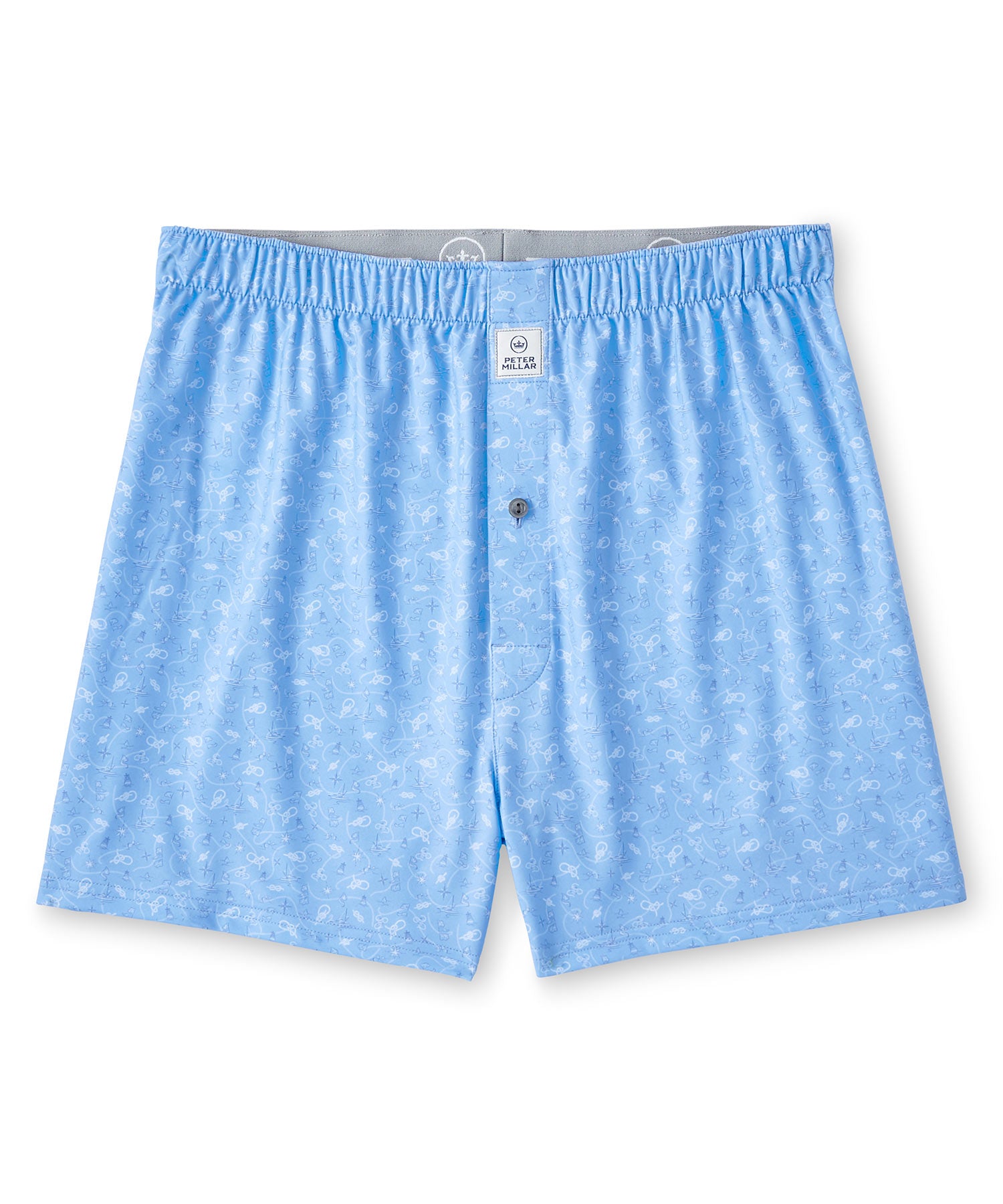 Peter Millar Nautical Print Boxer Short Underwear, Men's Big & Tall