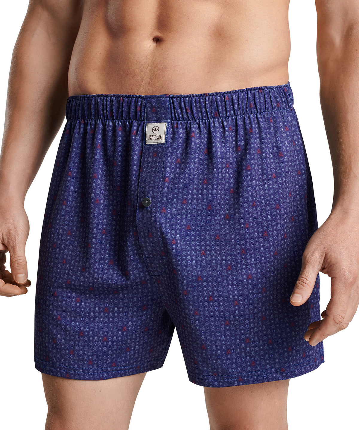 Peter Millar Skull Print Boxer Short Underwear, Men's Big & Tall