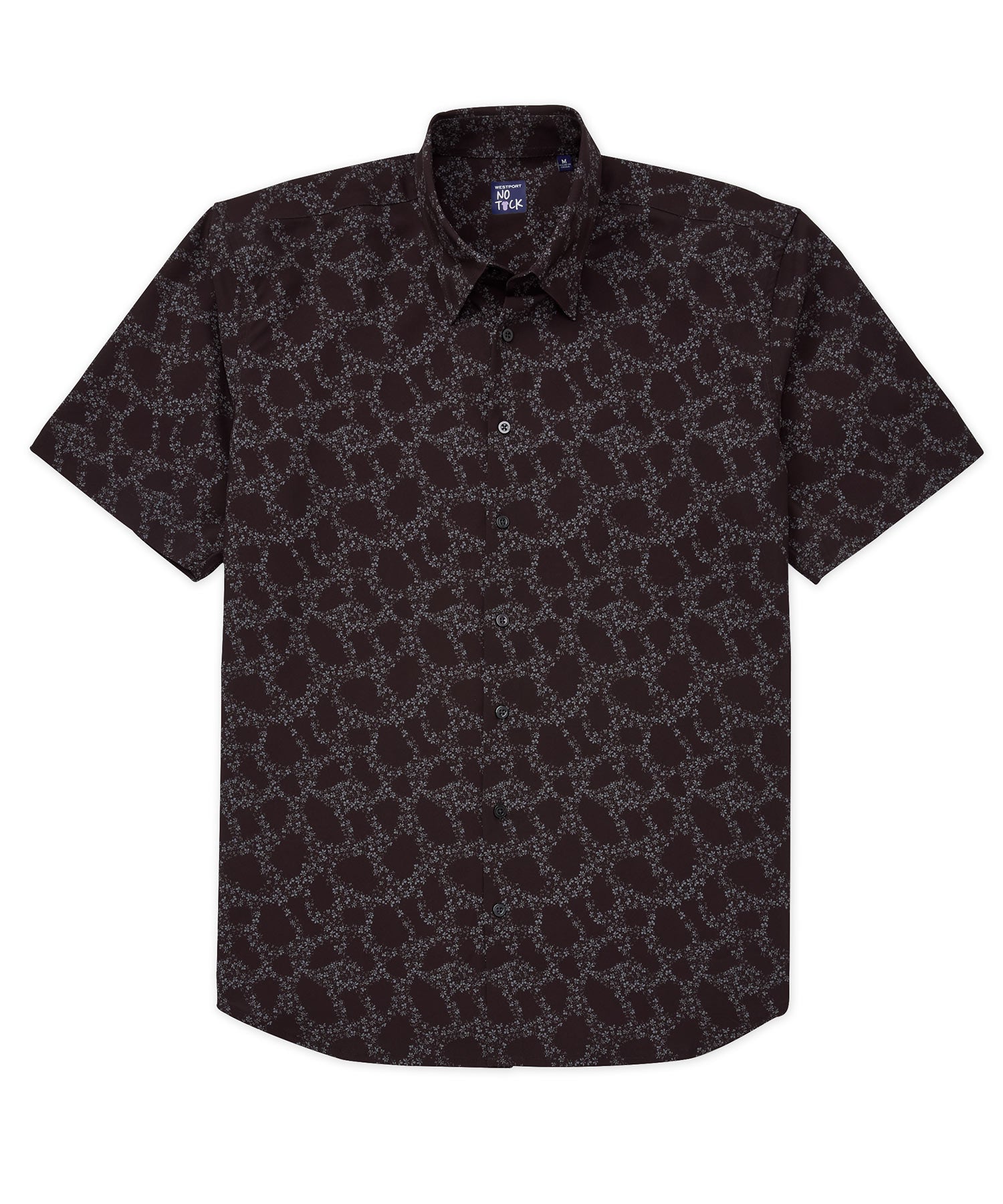 Westport No-Tuck Abstract Print Short Sleeve Stretch Performance Shirt, Men's Big & Tall