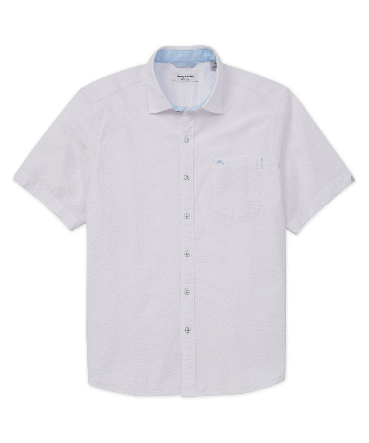 Tommy Bahama Short Sleeve Nova Wave Seersucker Sport Shirt, Men's Big & Tall