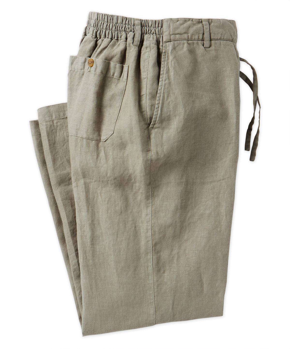 Westport Black Southport Linen Drawcord Pant, Men's Big & Tall